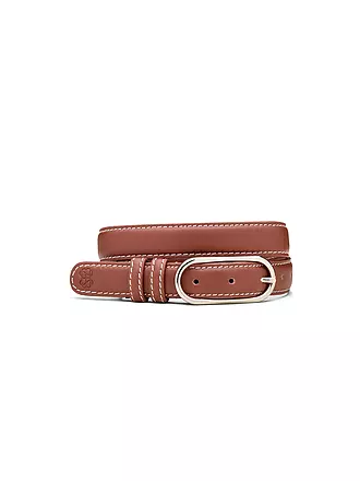 BECKSÖNDERGAARD | Ledergürtel GLOSSY NOLA LEATHER BELT Mocha Brown | 